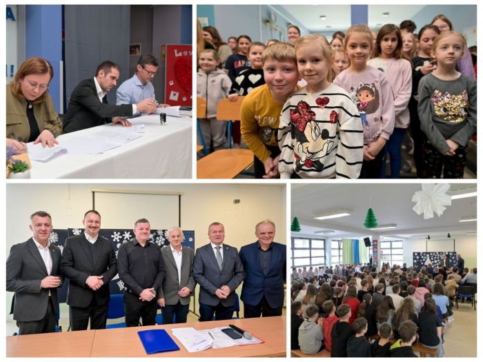 Potpisani ugovori o izgradnji &scaron;kolskih sportskih dvorana u Područnim &scaron;kolama Čre&scaron;njevo i Remetinec