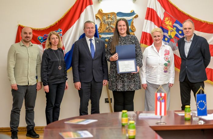 Župan priredio prijem za profesoricu biologije Martinu Vidović, prvu hrvatsku dobitnicu prestižne stipendije Fulbright TEA